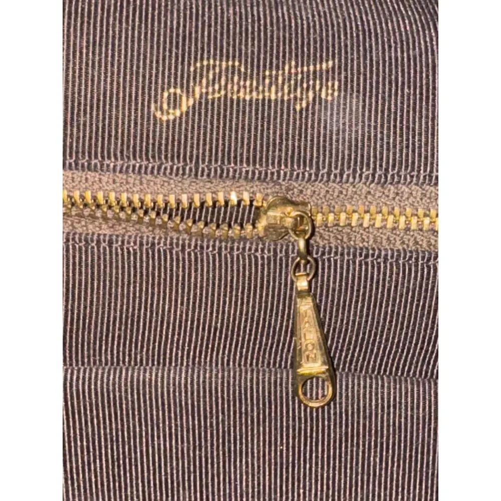Prestige Vintage suede brown bag with gold hardware & flap closure